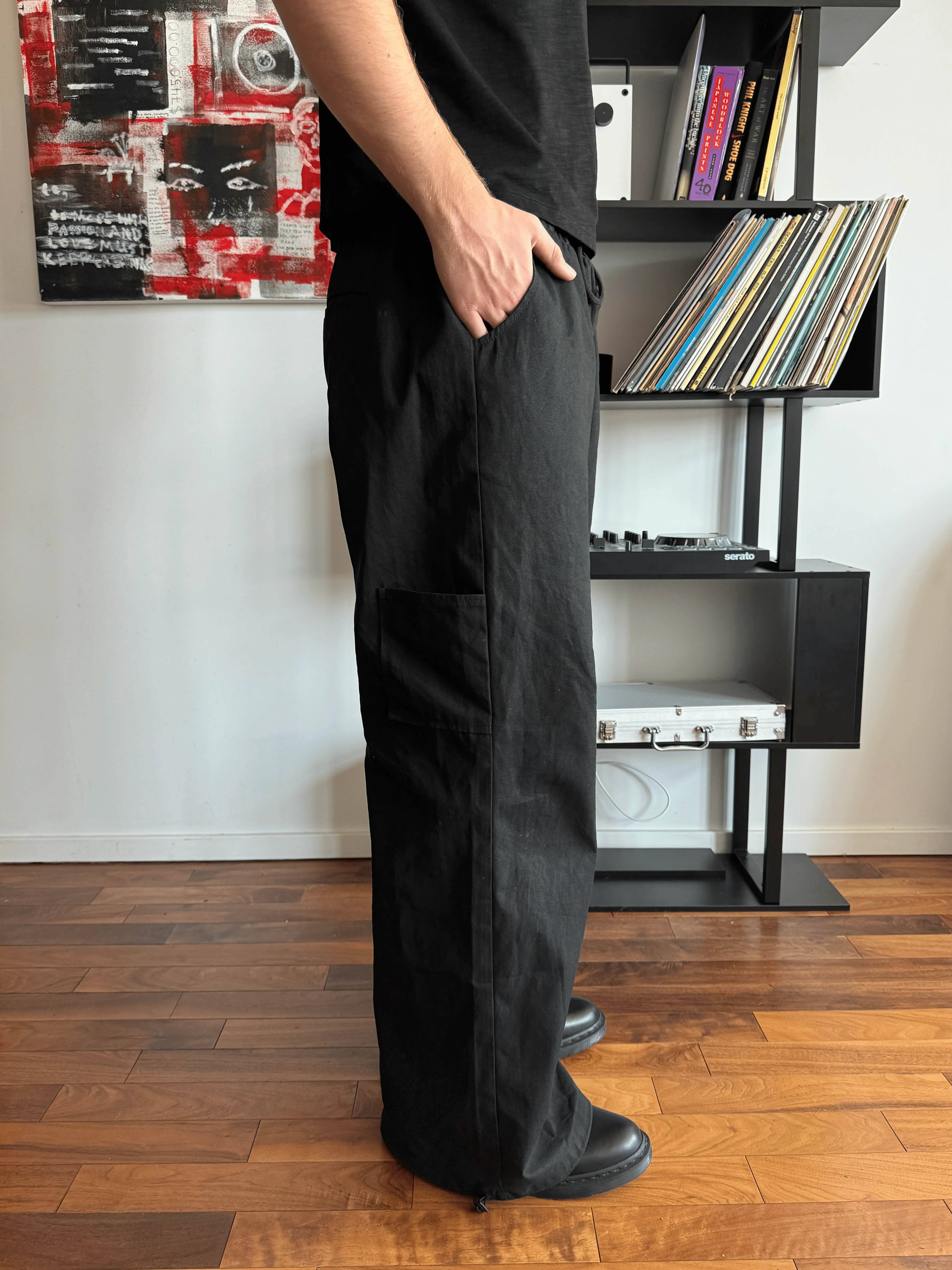Black Canvas Pants - Image 3
