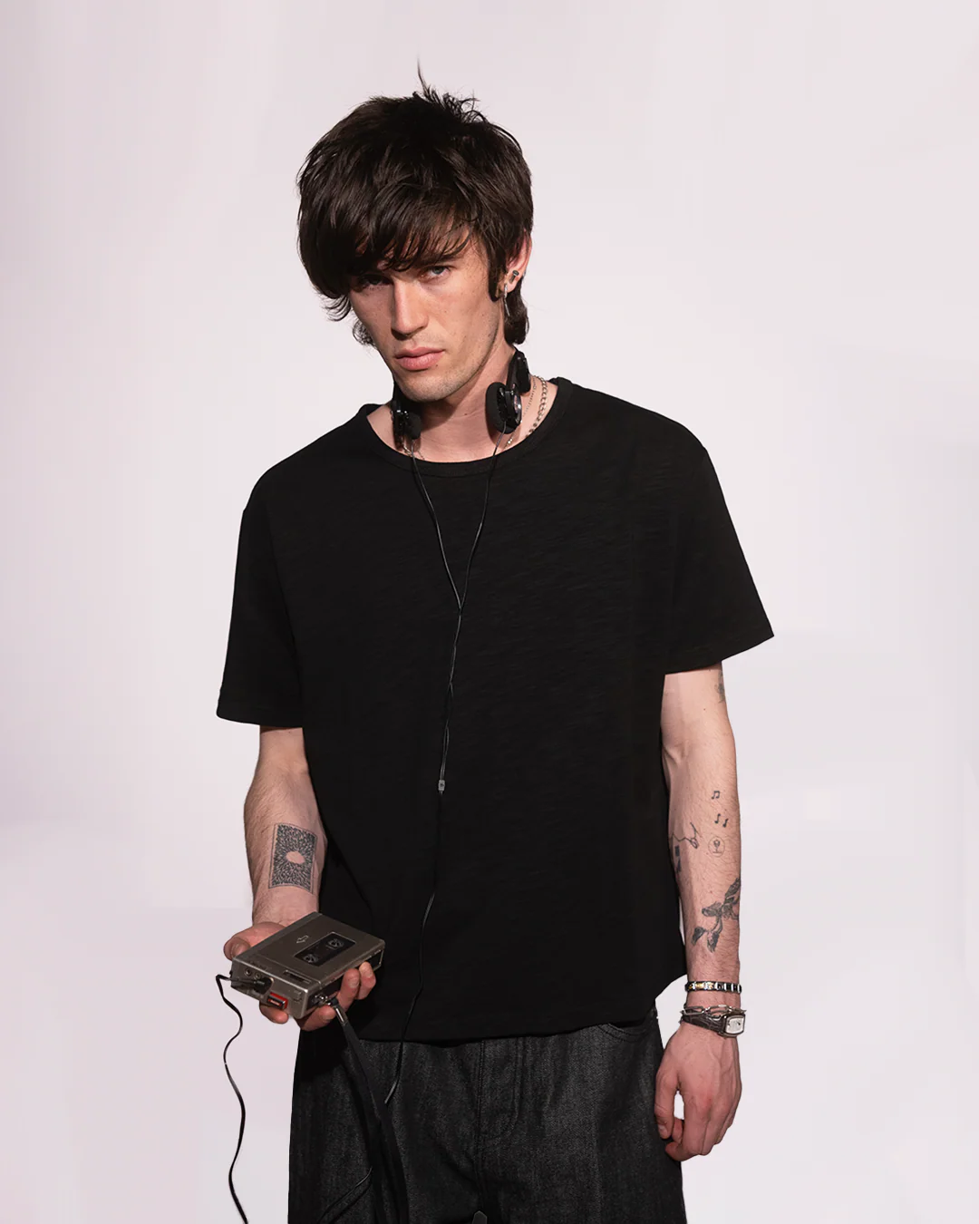 BLACK SLUB TSHIRT - Image 4