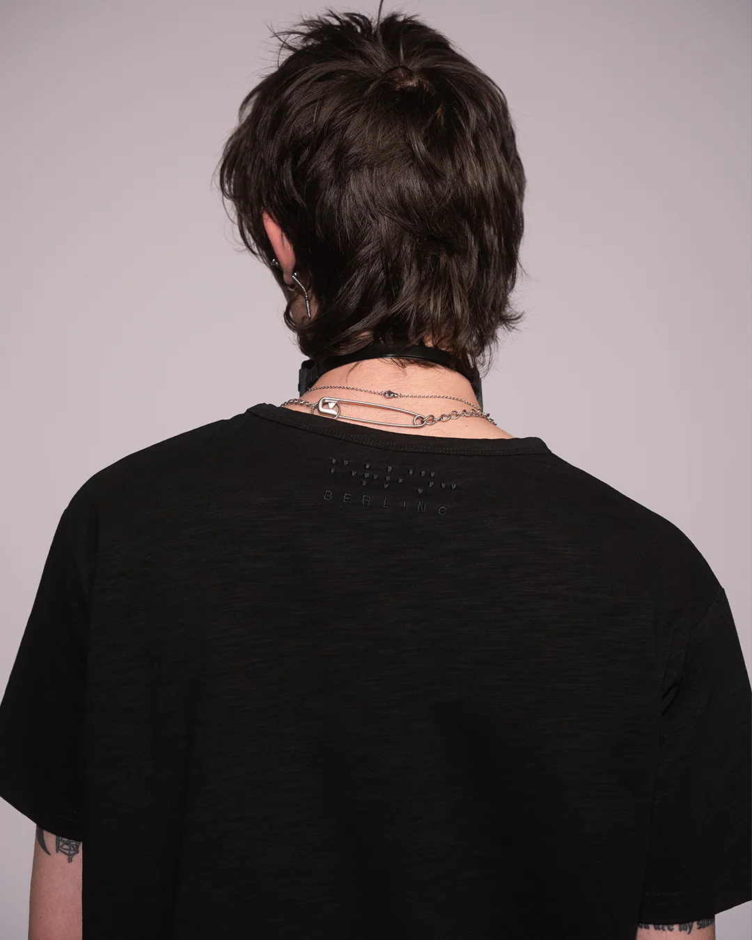 BLACK SLUB TSHIRT - Image 5