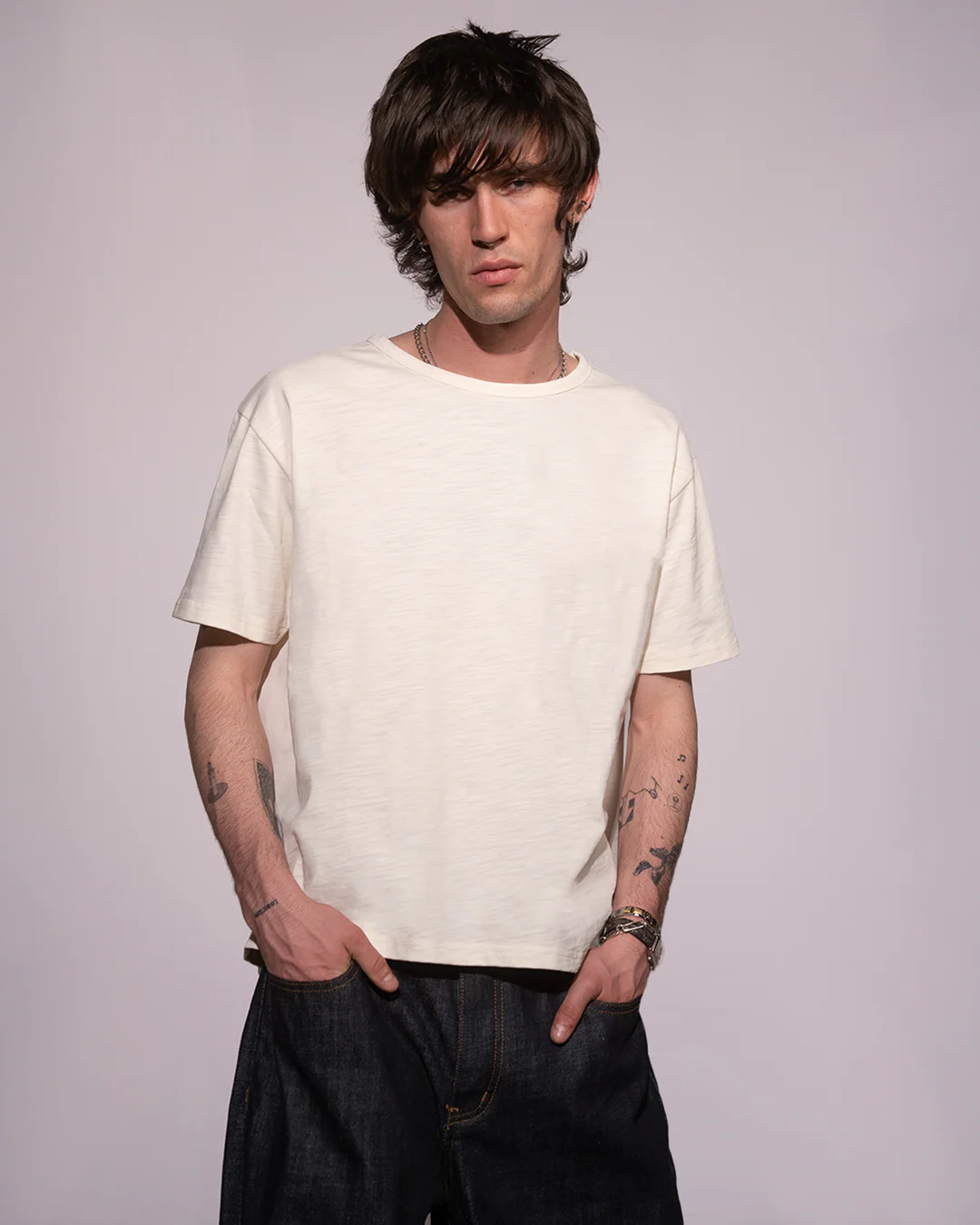 IVORY SLUB TSHIRT - Image 3