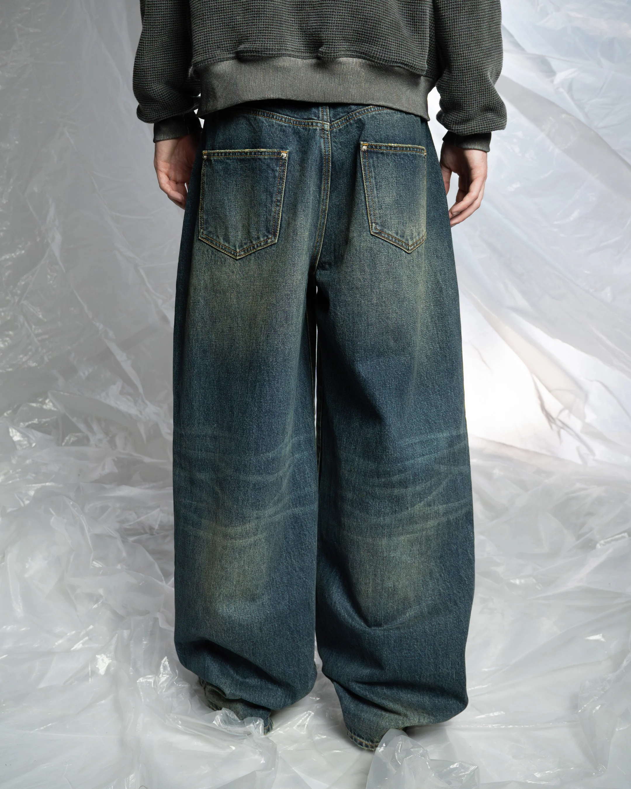 MUDWASH INDIGO BAGGY JEANS - Image 5