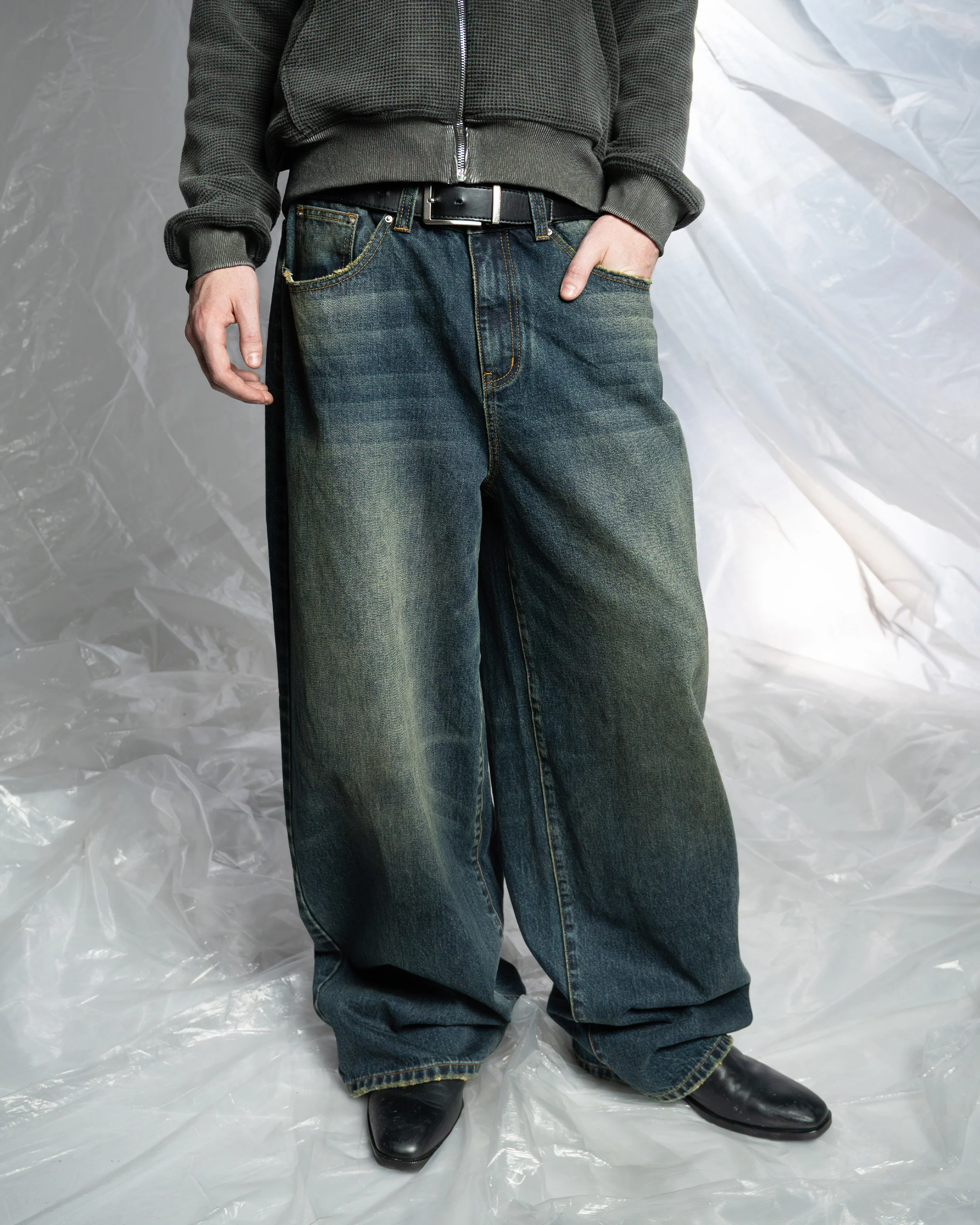 MUDWASH INDIGO BAGGY JEANS - Image 6