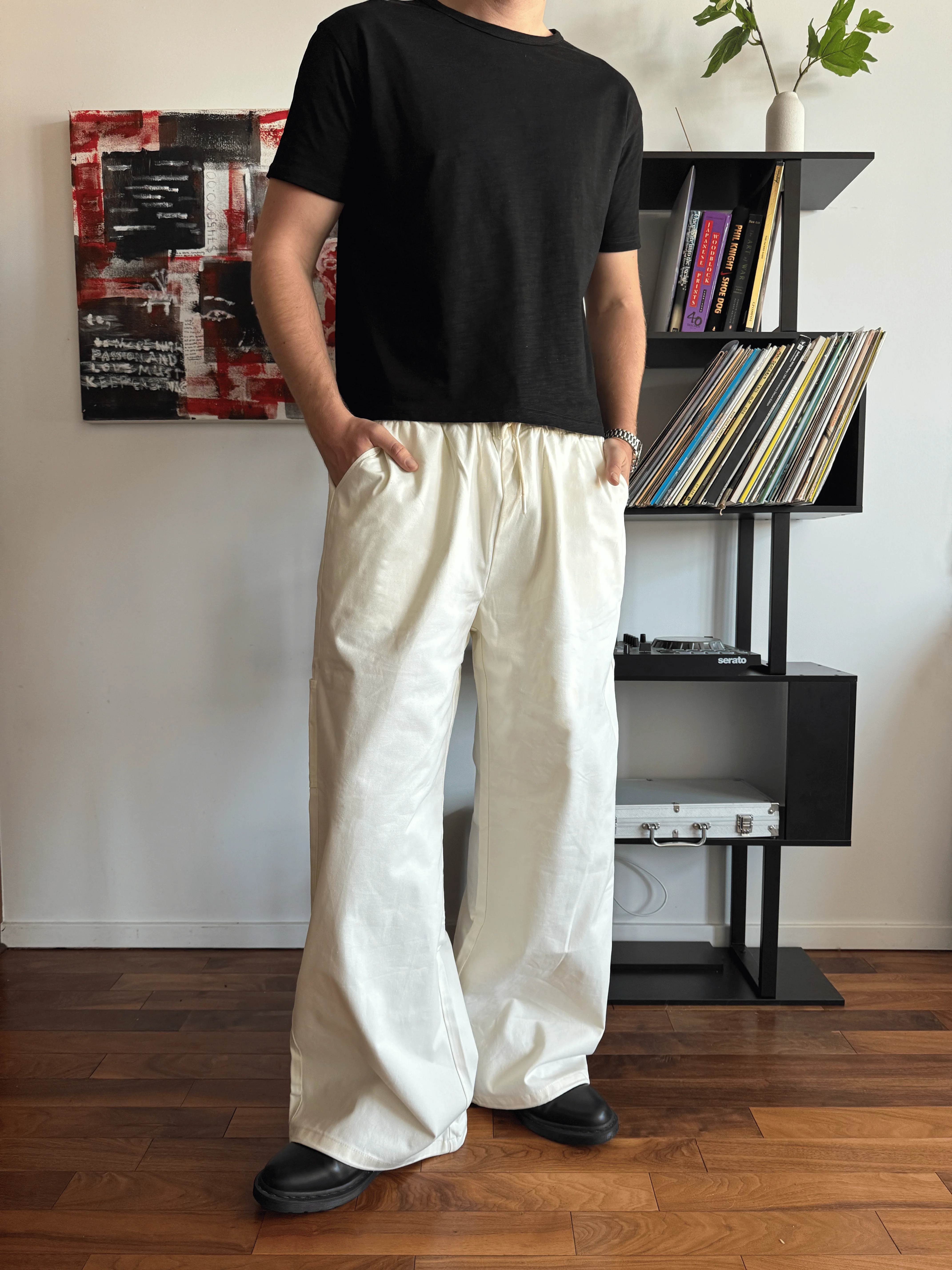 Off White Canvas Pants - Image 3