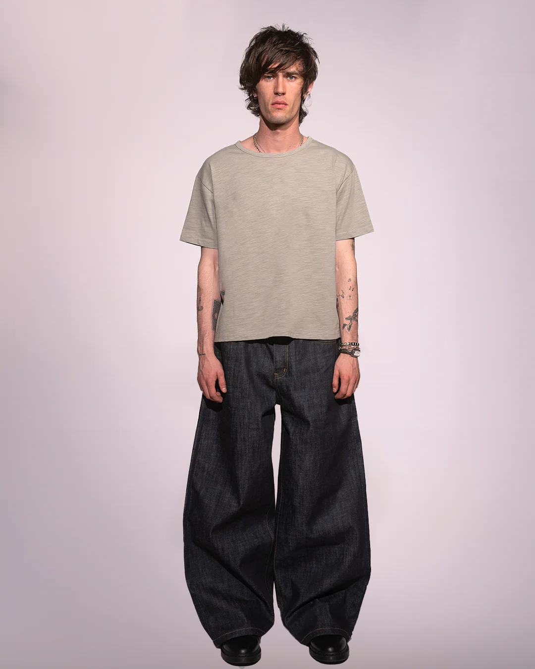 OLIVE SLUB TSHIRT - Image 3