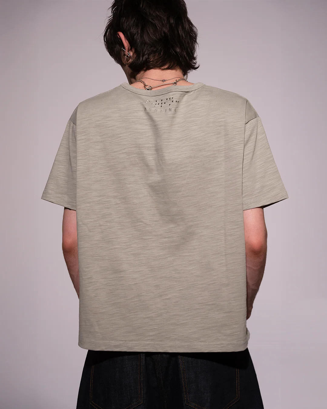 OLIVE SLUB TSHIRT - Image 4