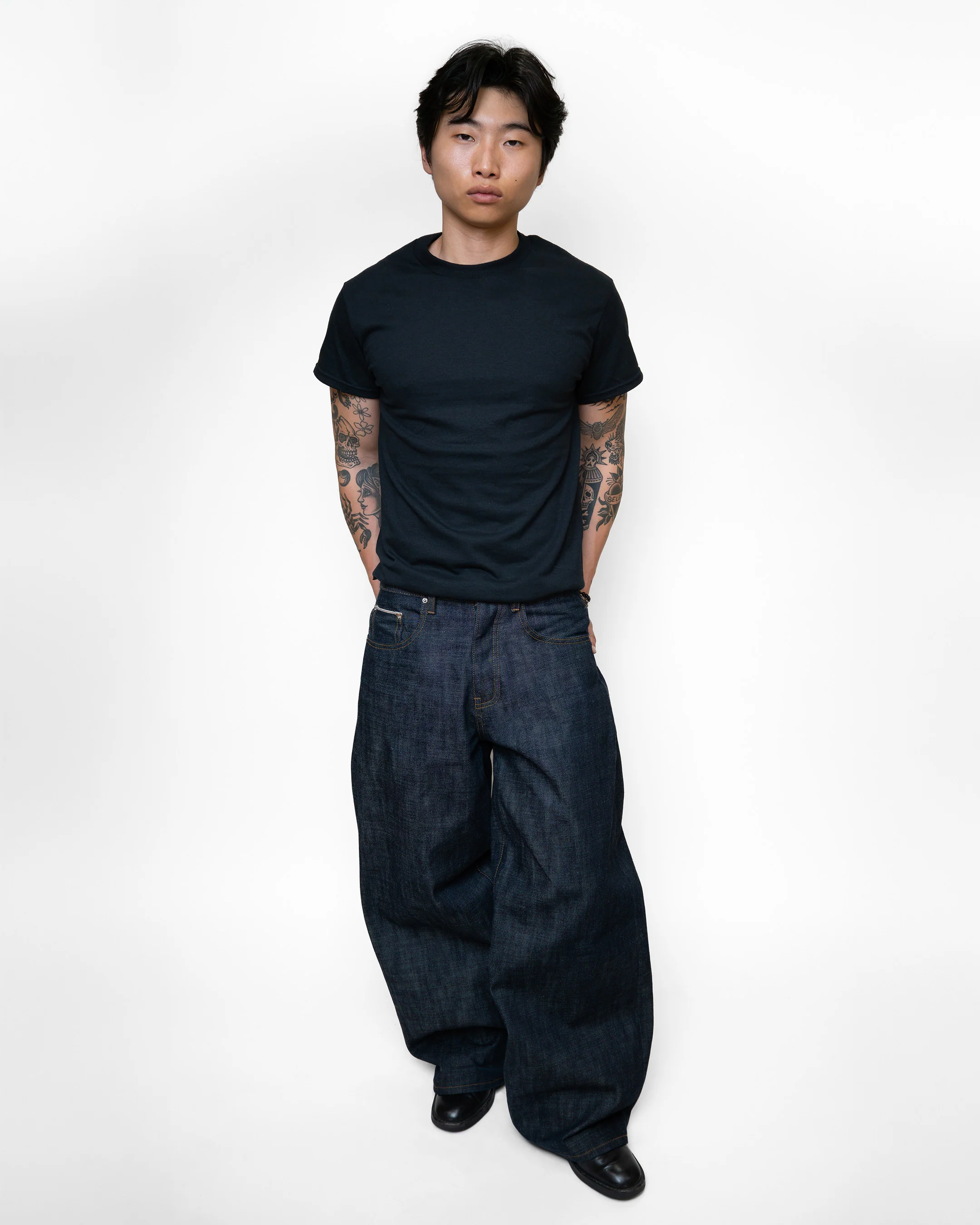 RAW INDIGO JAPANESE SELVEDGE BAGGY JEANS - Image 3