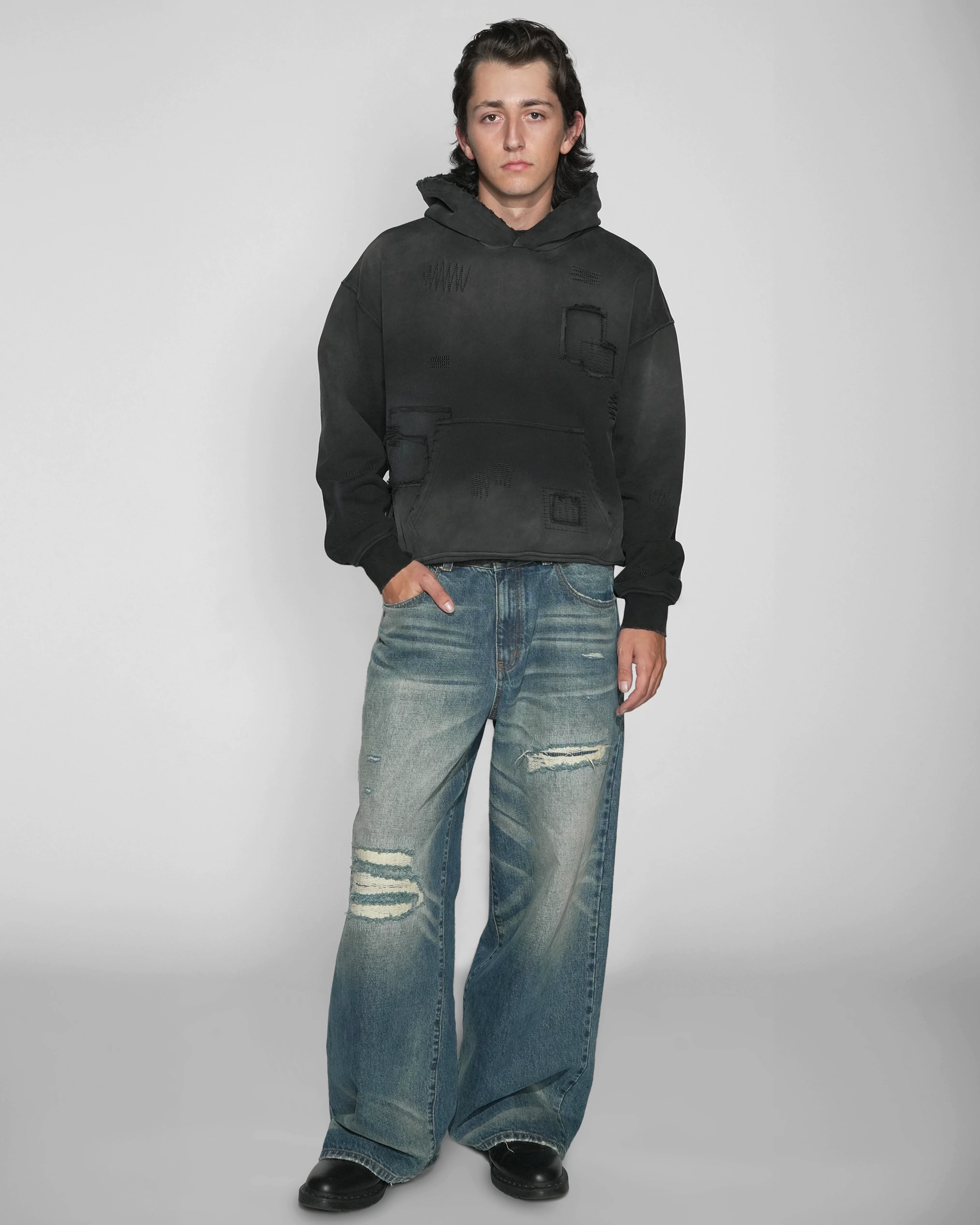 SASHIKO SUNFADED HOODIE - Image 3