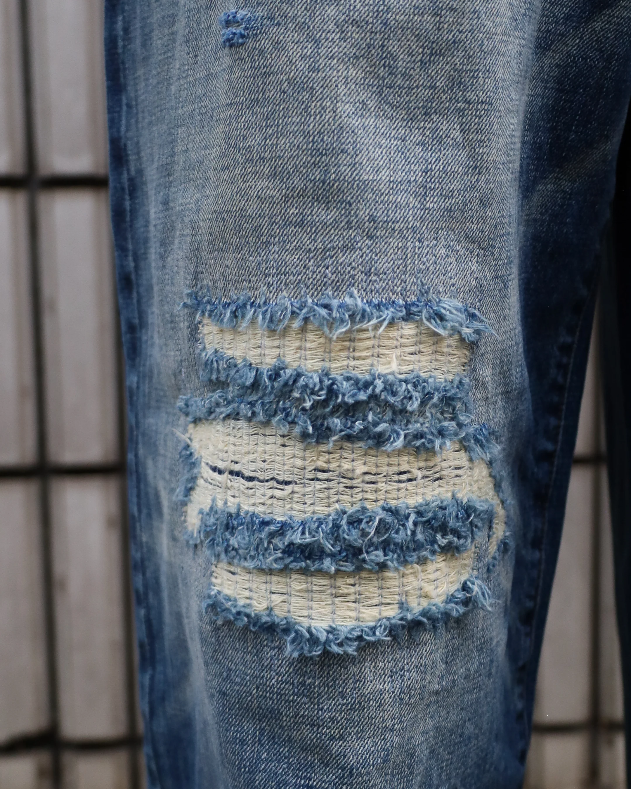 sashiko japanese selvedge baggy jeans - Image 13