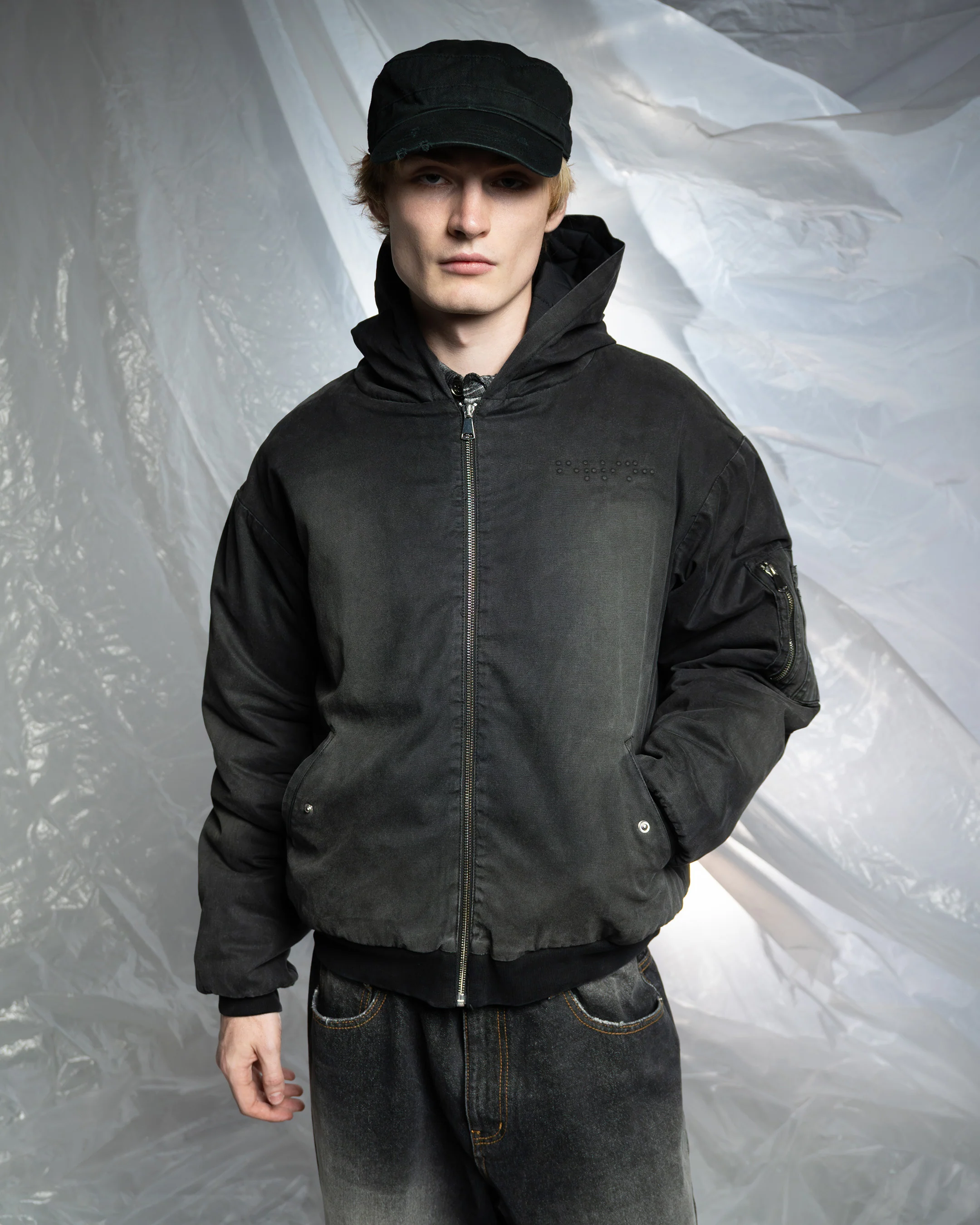 WASHED BOMBER JACKET - Image 4
