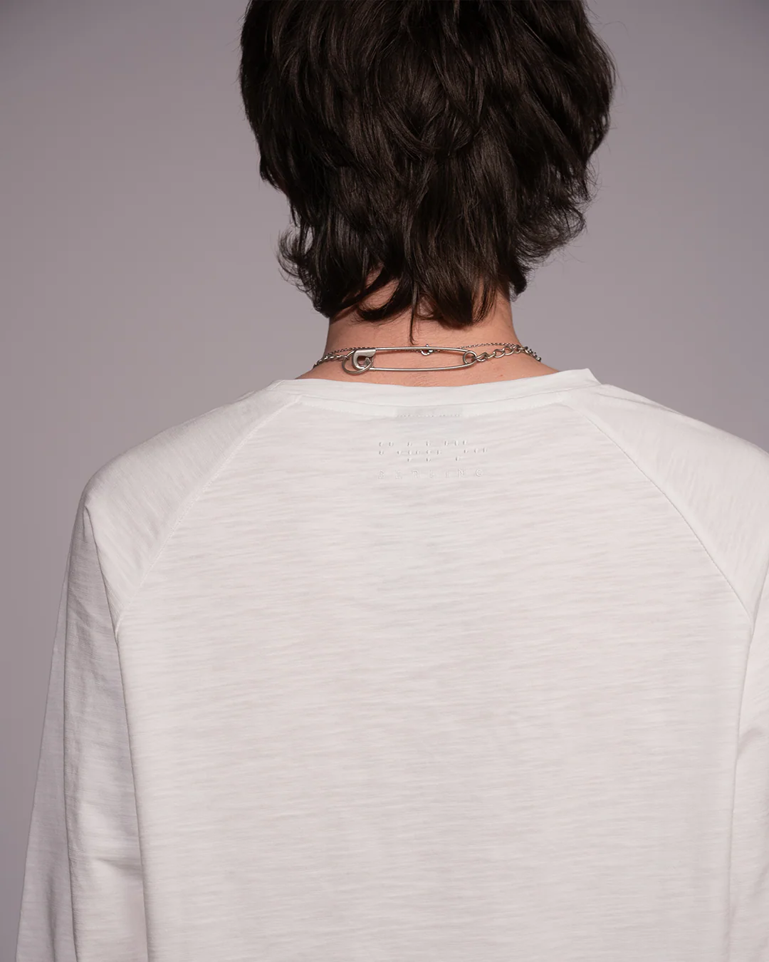 WHITE SLUB LONG SLEEVE SHIRT - Image 5